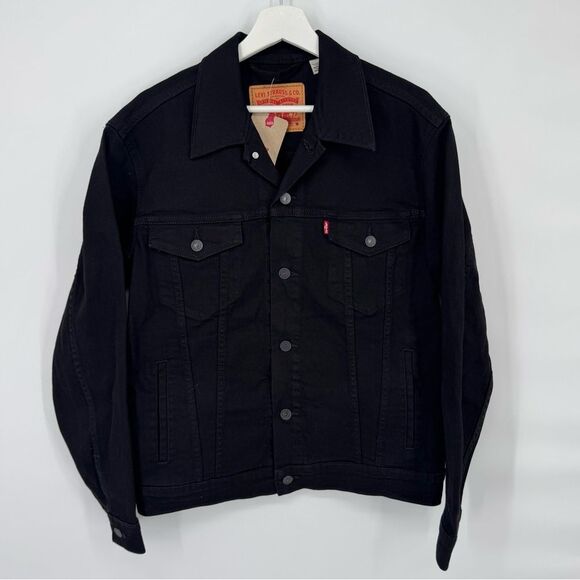 Levi’s Trucker Denim Black Jean Jacket NWT Sz M - Picture 3 of 10